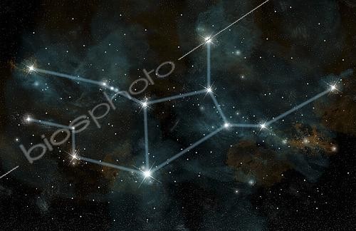 Biosphoto | 2483503 | An artist's depiction of the constellation Virgo the Virgin. The constellation includes the star Spica and the beautiful galaxy Messier 104, also known as the Sombrero Galaxy. Virgo is one of the twelve astrological signs of the Zodiac. | &copy; Marc Ward / Stocktrek Images / Biosphoto