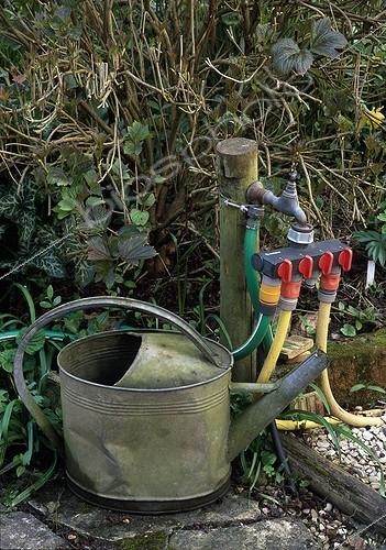 Biosphoto | 643765 | Automatic watering in the Garden of Anne-Marie Essonne | &copy; Gilles Le Scanff & Joëlle-Caroline Mayer / Biosphoto
