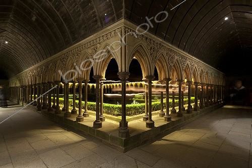 Biosphoto | 1627785 | Cloister Mont Saint Michel at night France  | &copy; Vincent M. / Biosphoto