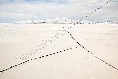 Biosphoto | 2563644 | Cracks in the pack ice breaking up at the bottom of the Bellsund in Spitsbergen, Svalbard archipelago | &copy; Raphaël Sané / Biosphoto