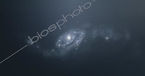 Biosphoto | 2484331 | Distant galaxy visible from space station sent in outer space. | &copy; Tomasz Dabrowski / Stocktrek Images / Biosphoto