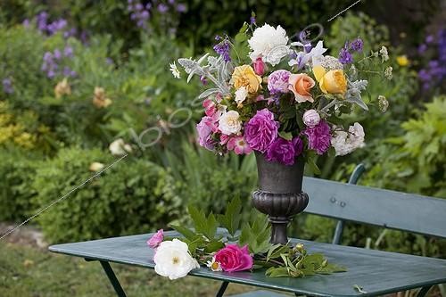 Biosphoto | 1646089 | Flowers bouquet on a garden terrace | &copy; NouN / Biosphoto