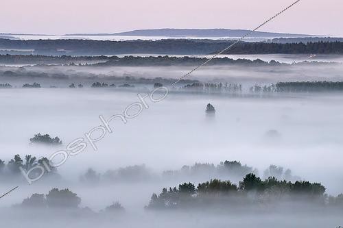 Biosphoto | 2602336 | Fog banks over the Loire Valley at dawn near Pouilly-sur-Loire, France | &copy; Pierre Vernay / Biosphoto
