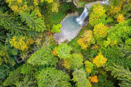 Biosphoto | 2558287 | Moulinet du Saut waterfall, Conte, Jura, France | &copy; Stéphane Godin / Biosphoto
