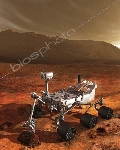 Biosphoto | 2484208 | NASA's Curiosity rover samples a rock on the floor of Gale Crater. | &copy; Steven Hobbs / Stocktrek Images / Biosphoto