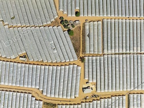 Biosphoto | 2577447 | Serres en plastique avec culture de fraises près de la ville de Lepe. Vue aérienne. Prise de vue par drone. Province de Huelva, Andalousie, Espagne. | &copy; Thomas Dressler / Biosphoto