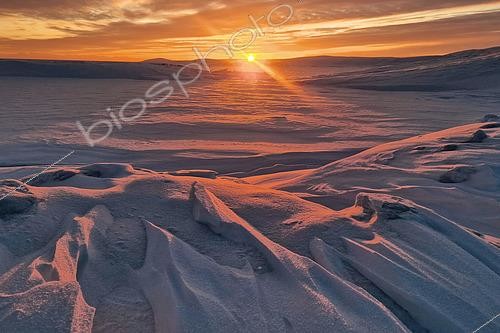 Biosphoto | 2602146 | Sunset over Scoresby Strait, Scoresbysund, Greenland | &copy; Pierre Vernay / Biosphoto