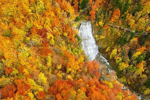 Biosphoto | 2558224 | The Eventail, Hérisson waterfalls, Jura, France | &copy; Stéphane Godin / Biosphoto