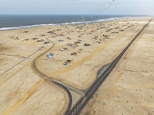 Biosphoto | 2622113 | The odd holiday settlement of Wlotzkasbaken at the Atlantic coast. Aerial view. Drone shot. Namib Desert, Skeleton Coast, Namibia. | &copy; Thomas Dressler / Biosphoto