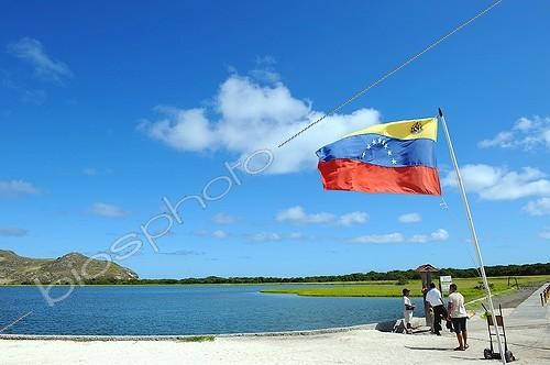 Biosphoto | 1359663 | Venezuela flag in the Archipelago of Los Roques NP | &copy; Mathieu Foulquié / Biosphoto