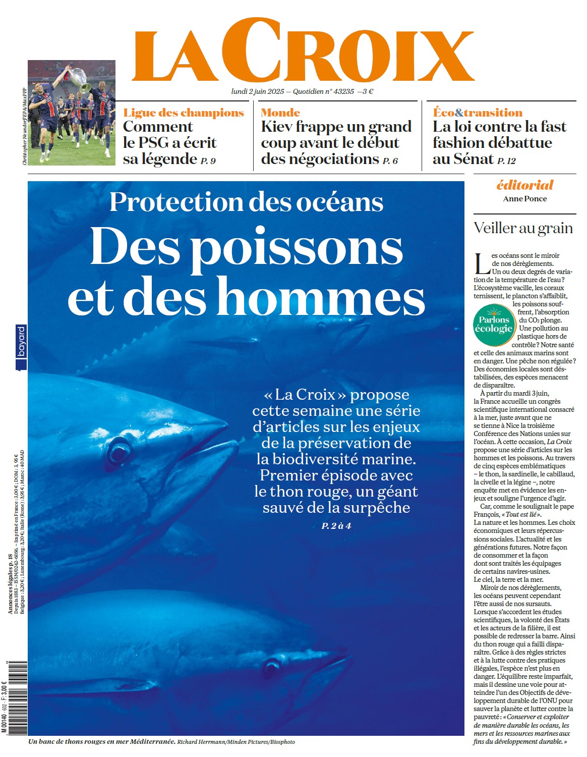 La Croix, 2 juin 2025. Photo Richard Herrmann / Minden Pictures / Biosphoto